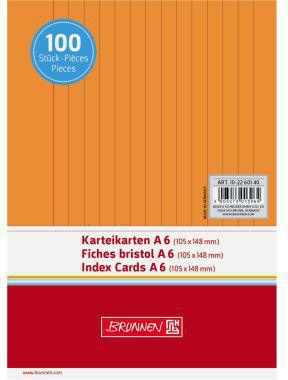 BRUNNEN Karteikarte 102260140 DIN A6 liniert or 100 St./Pack.