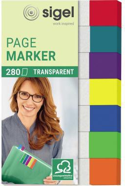 SIGEL Haftmarker HN677 50x84mm sortiert 7x40 Bl./Pack.