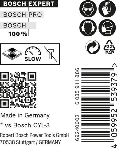 Bosch Steinbohrer EXPERT CYL-9 MultiConstruction Arbeits-L.80mm D.10mm L.120mm 8 St.
