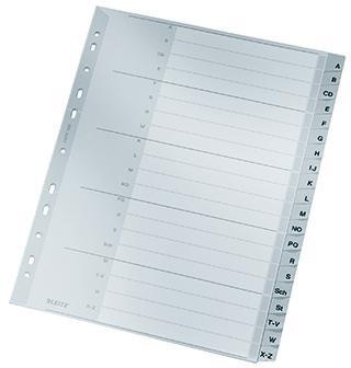 Leitz Register 12600000 A-Z DIN A4 20teilig PP grau
