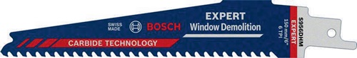 Bosch Säbelsägeblatt Expert Window Demolition S 956 DHM Länge 150 mm Breite 6 mm geschränkt, geschliffen 