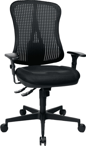 Bürodrehstuhl Head Point SY m.Synchronmechanik schwarz/schwarz 390-510mm