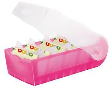 HAN Karteikasten CROCO 998-663 DIN A8 PP pink transluzent