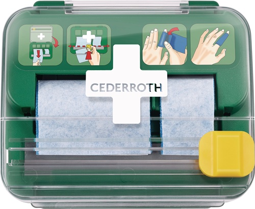 Pflasterspender Soft Foam Spender 2-in-1 B142xH123xT138ca.mm grün,transparent