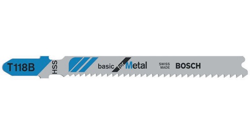 Bosch Stichsägeblatt T 118 B Gesamt-L.92mm Zahnt.1,9-2,3mm HSS 100 St./Karte 