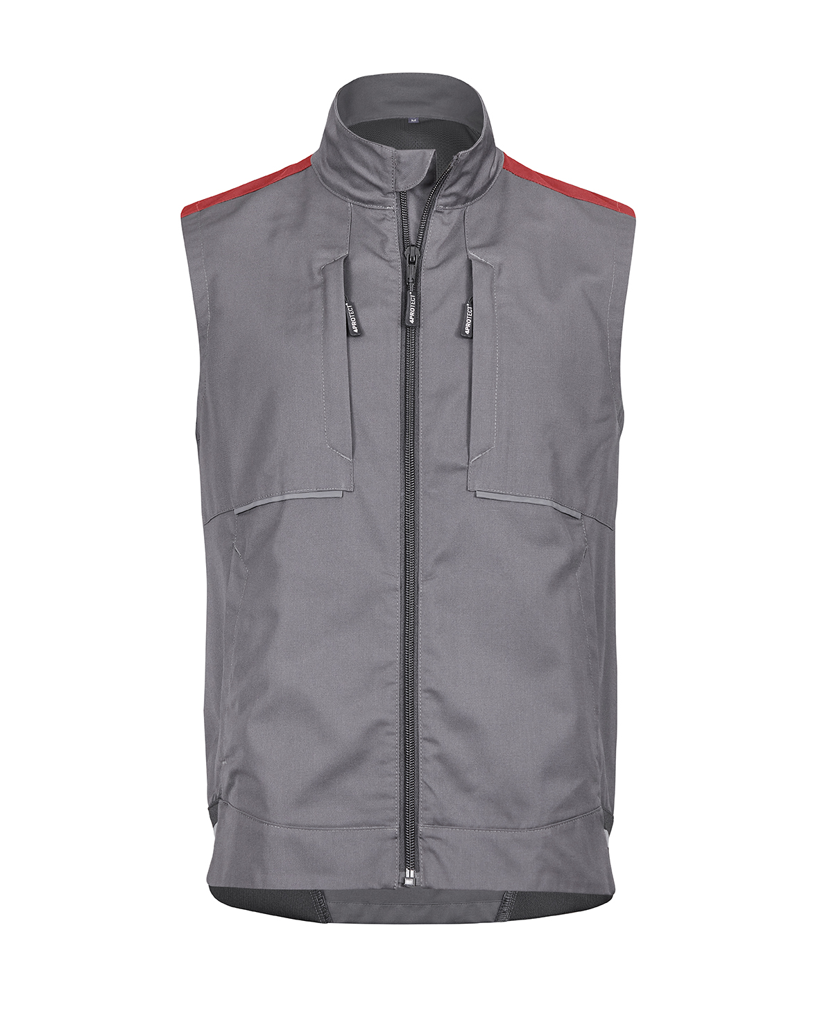 4PROTECT® Workwear Weste grau/rot