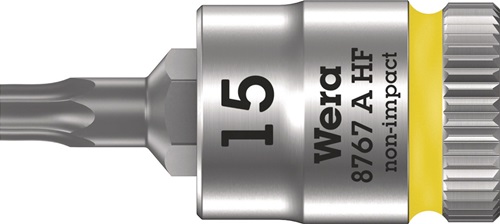 Steckschlüsseleinsatz 8767 A HF TORX® 1/4 Zoll T15 L.28mm WERA