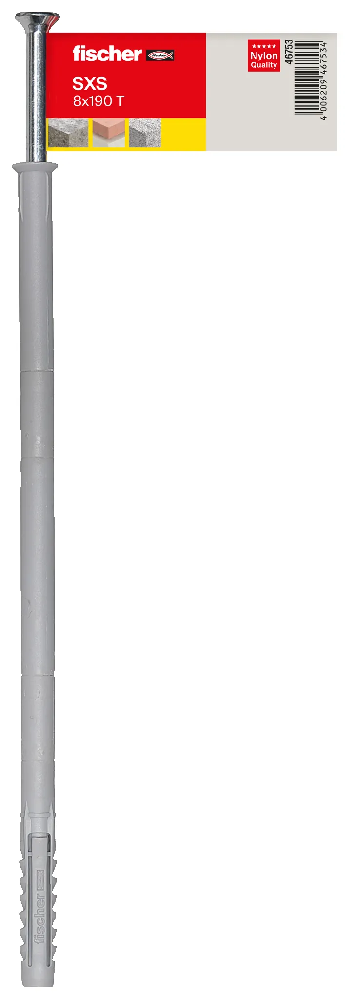 fischer Langschaftdübel SXS 8 x 190 T E Einzelpreisauszeichnung