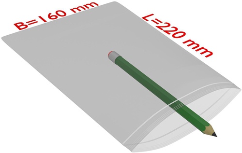Druckverschlussbeutel Maße 160x220mm Stärke 90µ PE transparent TRANSPAK
