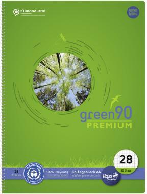 Staufen Collegeblock Green 040835028 DIN A4 90g kar. ws 80Bl