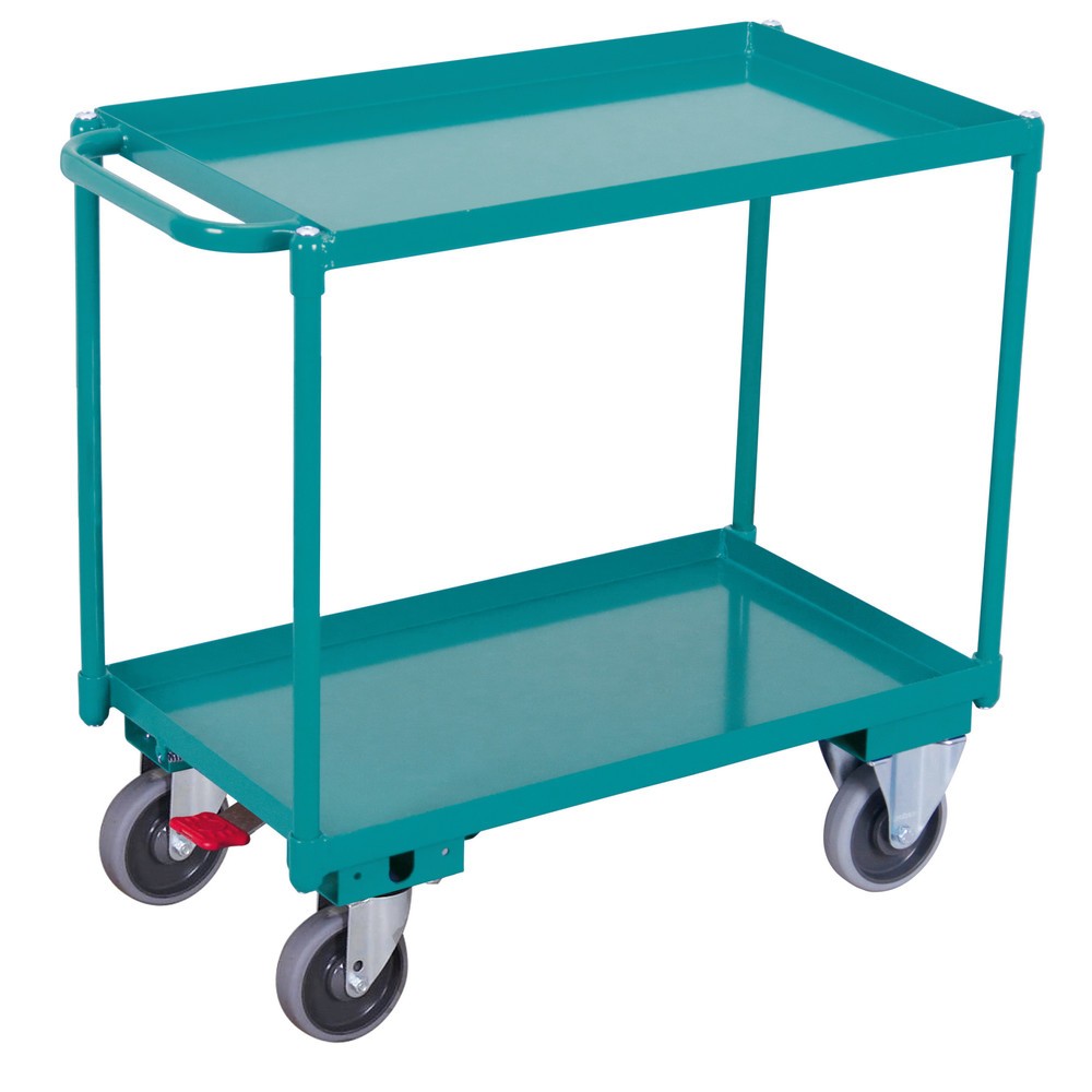 Tischwagen Ameise®, mit öldichten Wannen, 2 Etagen à 996 x 696 mm