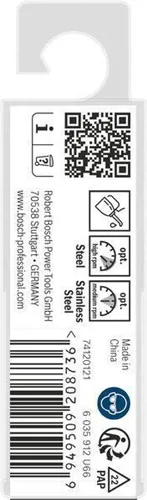 Bosch Metallbohrer PRO Stainless Steel Arbeits-L.39mm D.3,4mm L.70mm 10St.