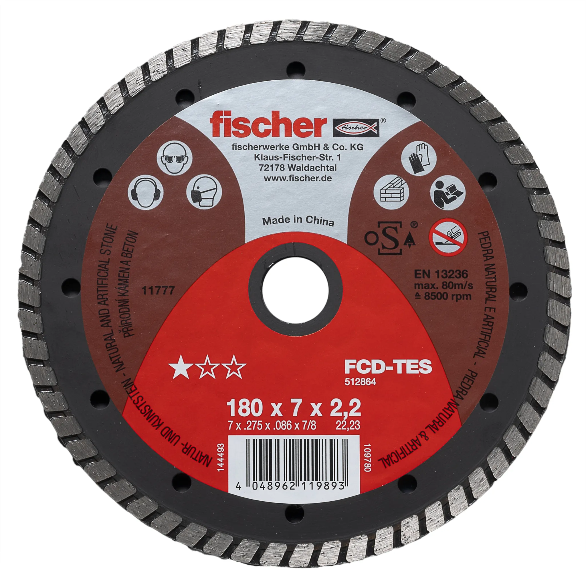 fischer Trennscheibe FCD-TES 180 x 2,2 x 22,23 Diamant