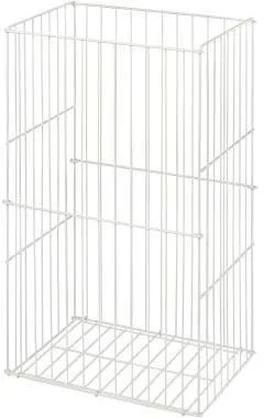 Satino Abfallsammler 330110 Draht groß 60 Liter weiß