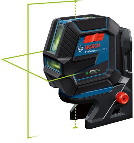 Bosch Kombilaser GCL 2-50 G Arbeitsbereich 15m IP64 Laserkl.2 m.Batterien/Deckenklemme