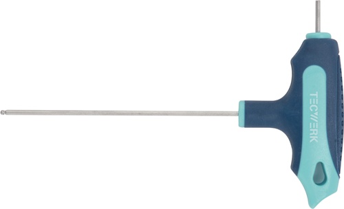 TECWERK Stiftschlüssel m.Quergr.SW 5mm Klingen-L.150mm m.Seitenabtr.u.Kugelk.