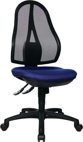 Bürodrehstuhl Punktsynchr.-T.blau 430-510mm