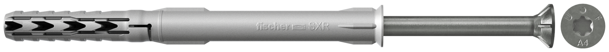 fischer Langschaftdübel SXR 10 x 80 T Senkkopfschraube nicht rostender Stahl R