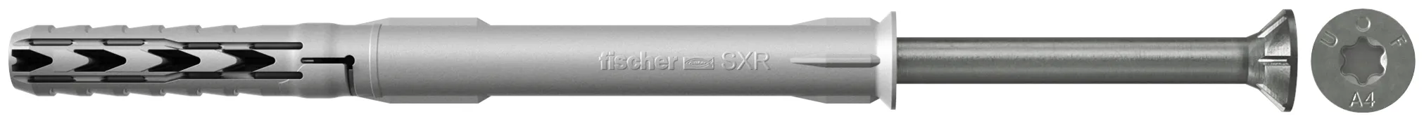 fischer Langschaftdübel SXR 10 x 80 T Senkkopfschraube nicht rostender Stahl R