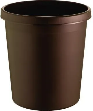 helit Papierkorb H6105875 18l rund Kunststoff braun