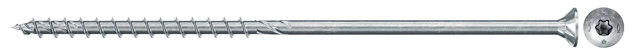 fischer PowerFast FPF II CTP 6,0 x 160 BC 50 Senkkopf mit Innenstern TX Teilgewinde galvanisch verzinkt, blau passiviert