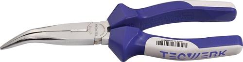 TECWERK Flachrundzange L.160mm 40Grad gew.Mehrkomp.-Hüllen 