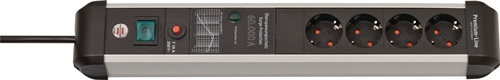 Steckdosenleiste Premium-Protect-Line 16 A 230 V schwarz/silber Steckd.6