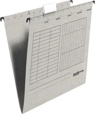 Falken Hängemappe 80004427 A4 seitlich offen Kraftkarton grau