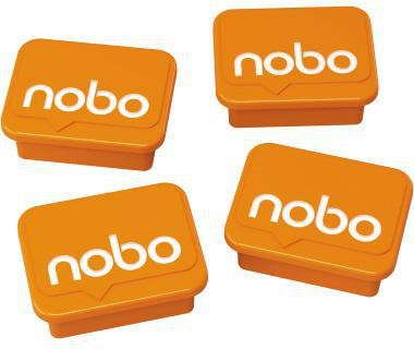Nobo Magnet 1905327 18x22mm orange 4 St./Pack.