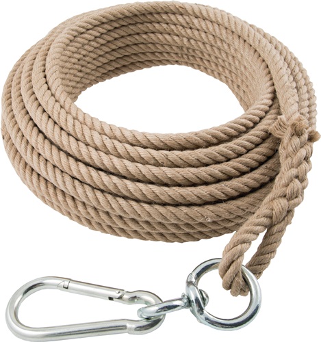 Eimerseil 25 m 4-litzig gedreht, mit Schlaufe BRAUN