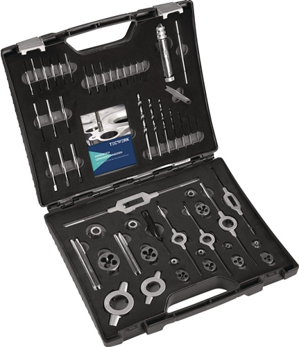 TECWERK Gewindeschneidzeugsatz M3-M12 52-tlg.HSS Ku.-Koffer 