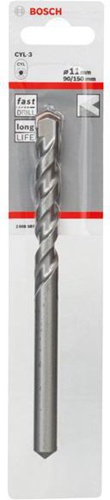 Bosch Betonbohrer Silver Percussion CYL-3 D.11mm Arbeits-L.90mm L.150mm Schaft-D.10mm