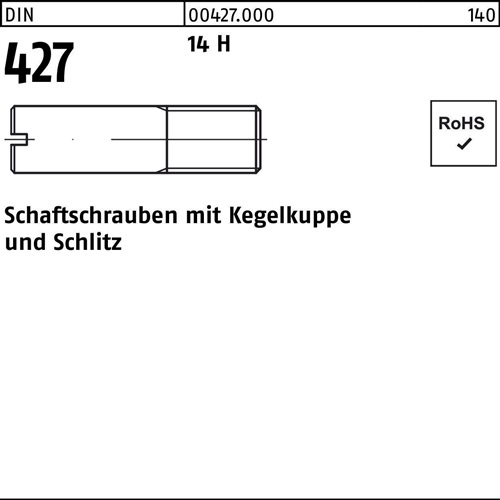 Schaftschraube DIN 427/ISO 2342 m.Kegelkuppe/Schlitz