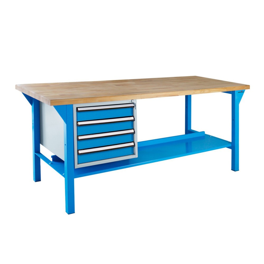 Steinbock® Werkbank Pro, 4 Schubladen, 1 Ablage, TK 500 kg