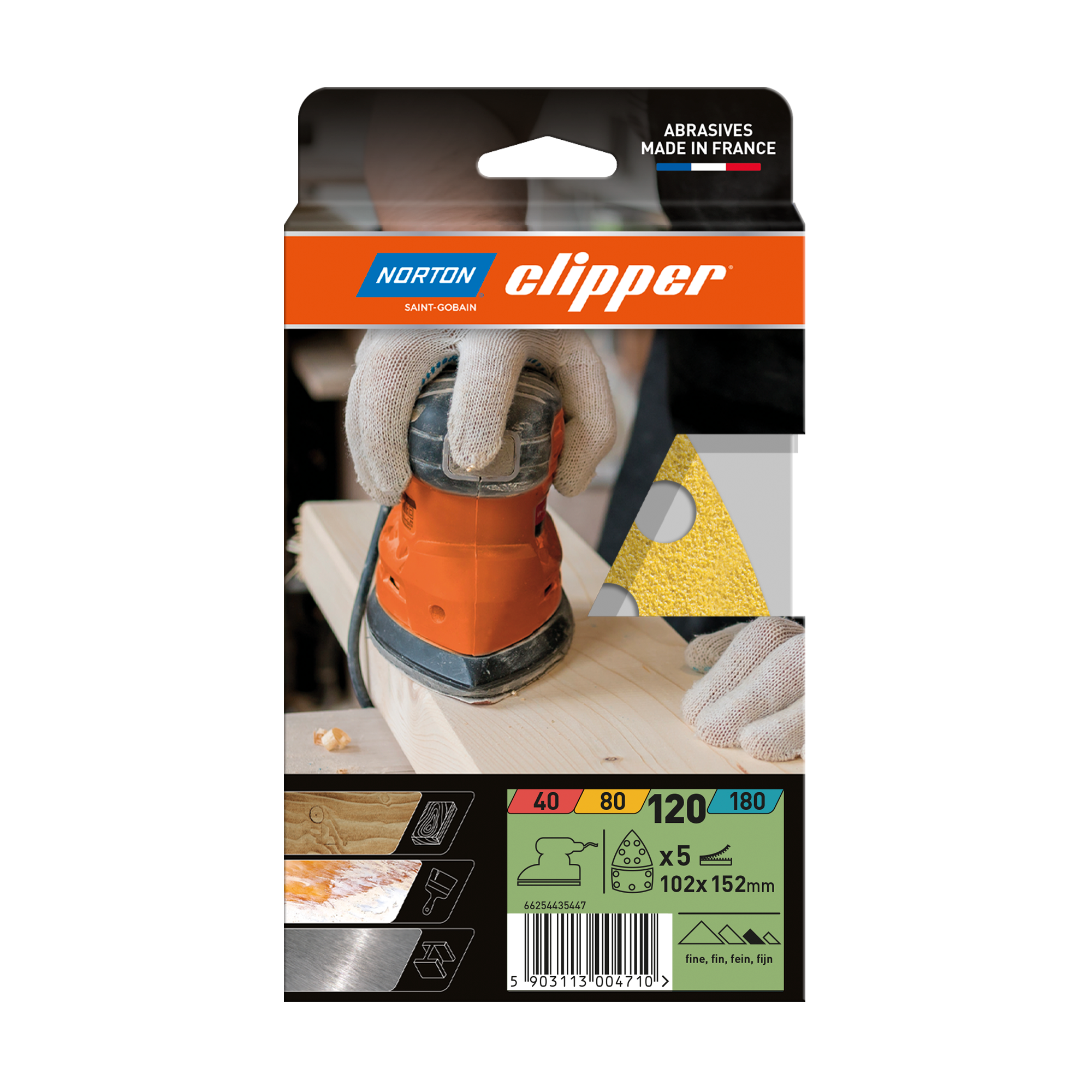 Norton Clipper Delta-Schleifscheiben 102x152 P120
