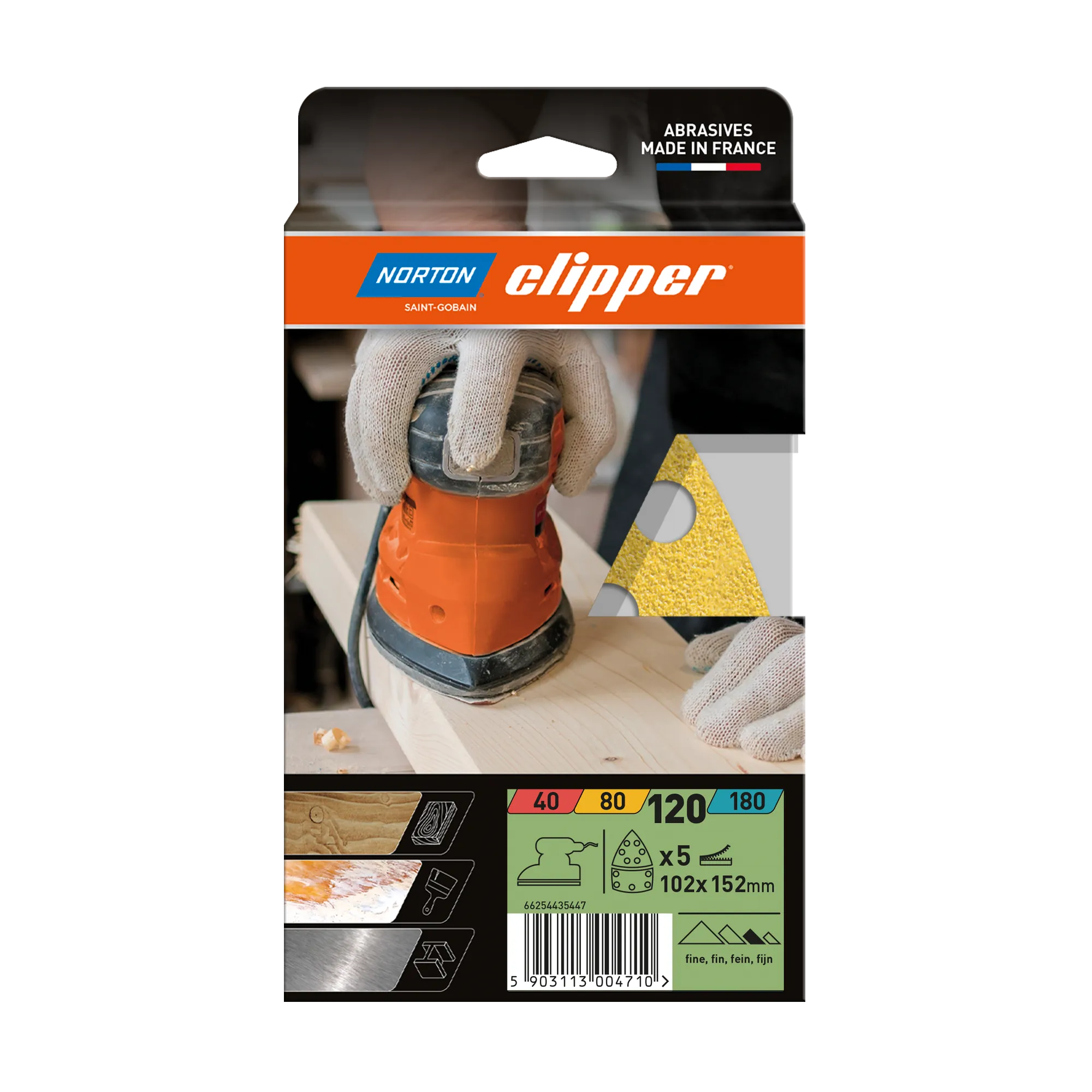 Norton Clipper Delta-Schleifscheiben 102x152 P120