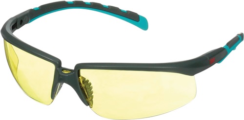 Schutzbrille S2003SGAF-BGR-EU EN 166 EN170 EN 172 Bügel grau/türkis,Scheibe gelb
