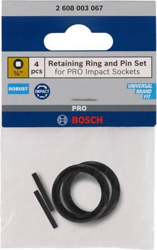 Bosch Steckschlüsseleinsatz-Haltering 4tlg. 3/4Zoll SW17-32mm m.Stift f.PRO Impact
