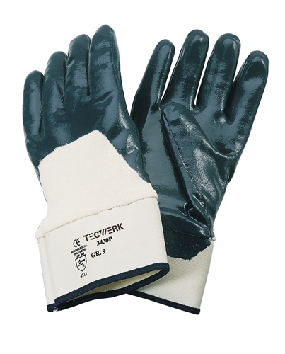 TECWERK Handschuhe Neckar Gr.10 blau Nitrilteilbeschichtung EN 388 PSA II