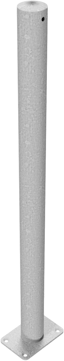 Absperrpfosten Stahlrohr Ø 60 x 2,5 mm ortsfest für Dübelbefestigung