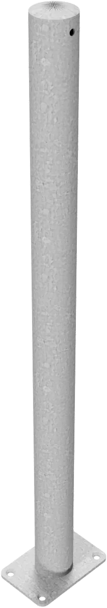 Absperrpfosten Stahlrohr Ø 60 x 2,5 mm ortsfest für Dübelbefestigung