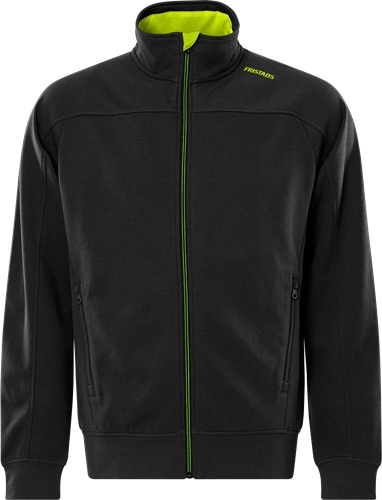 FRISTADS Sweatjacke 7552 GSM Gr.2XS Schwarz/Gelb