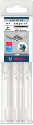 Bosch Hammerbohrer PRO Arbeits-L.100mm D.14mm L.160mm SDS plus-5X