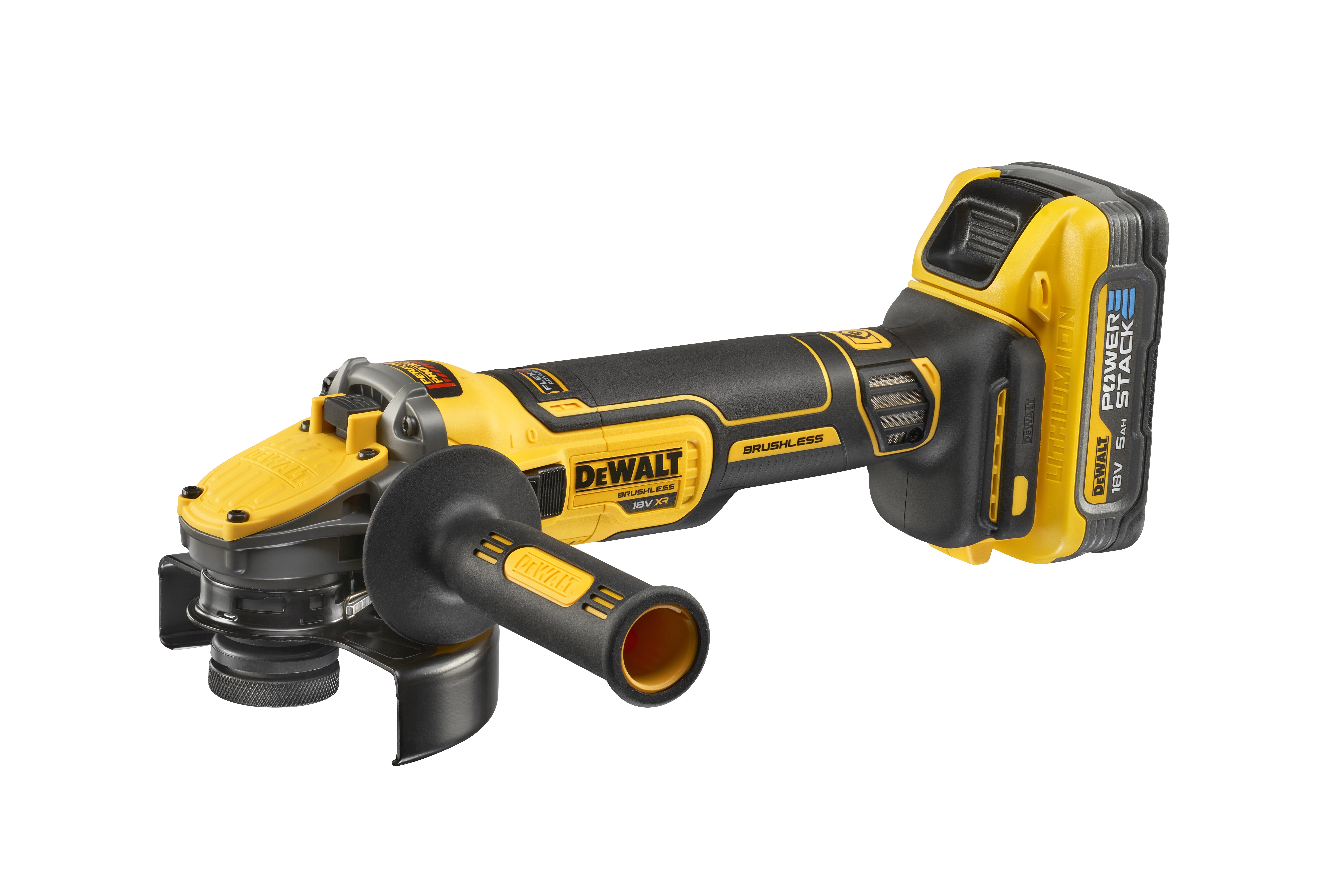 DEWALT DCG409H2T-QW Akku-Winkelschleifer 18 V/5 Ah, 125 mm
