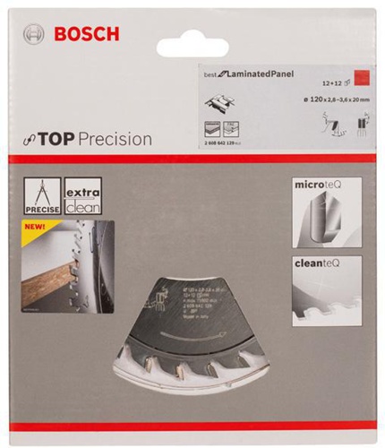 Bosch Vorritzblatt Top Precision Laminated Panel Außen-D.120mm Bohrung 20mm 12+12Z ES
