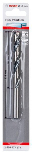 Bosch Metallspiralbohrer PointTeQ DIN388 Arbeits-L.87mm D.10mm Typ N