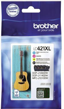 Brother Tintenpatrone LC421XLVAL 500Seiten sw/c/m/y 4 St./Pack