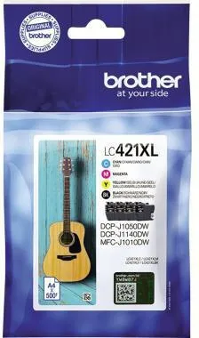 Brother Tintenpatrone LC421XLVAL 500Seiten sw/c/m/y 4 St./Pack