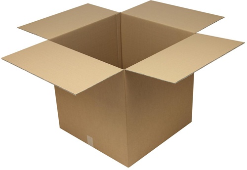 Faltkarton 2-wellig Maße 600x600x600mm Qualität 2.40BC braun TRANSPAK