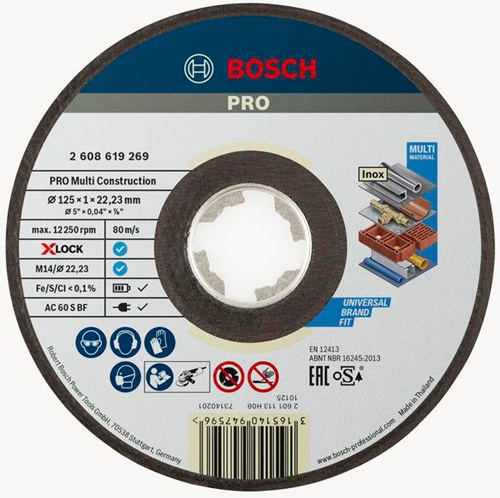 Bosch Trennscheibe PRO Multi Material D.125mm Dicke 1mm gerade X-LOCK